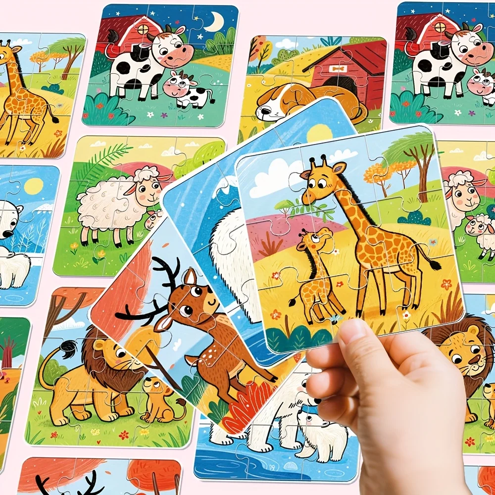 

Набор детских пазлов из 6 предметов (с дизайнами для совместного использования родителями и детьми) — развивающая игрушка для путешествий