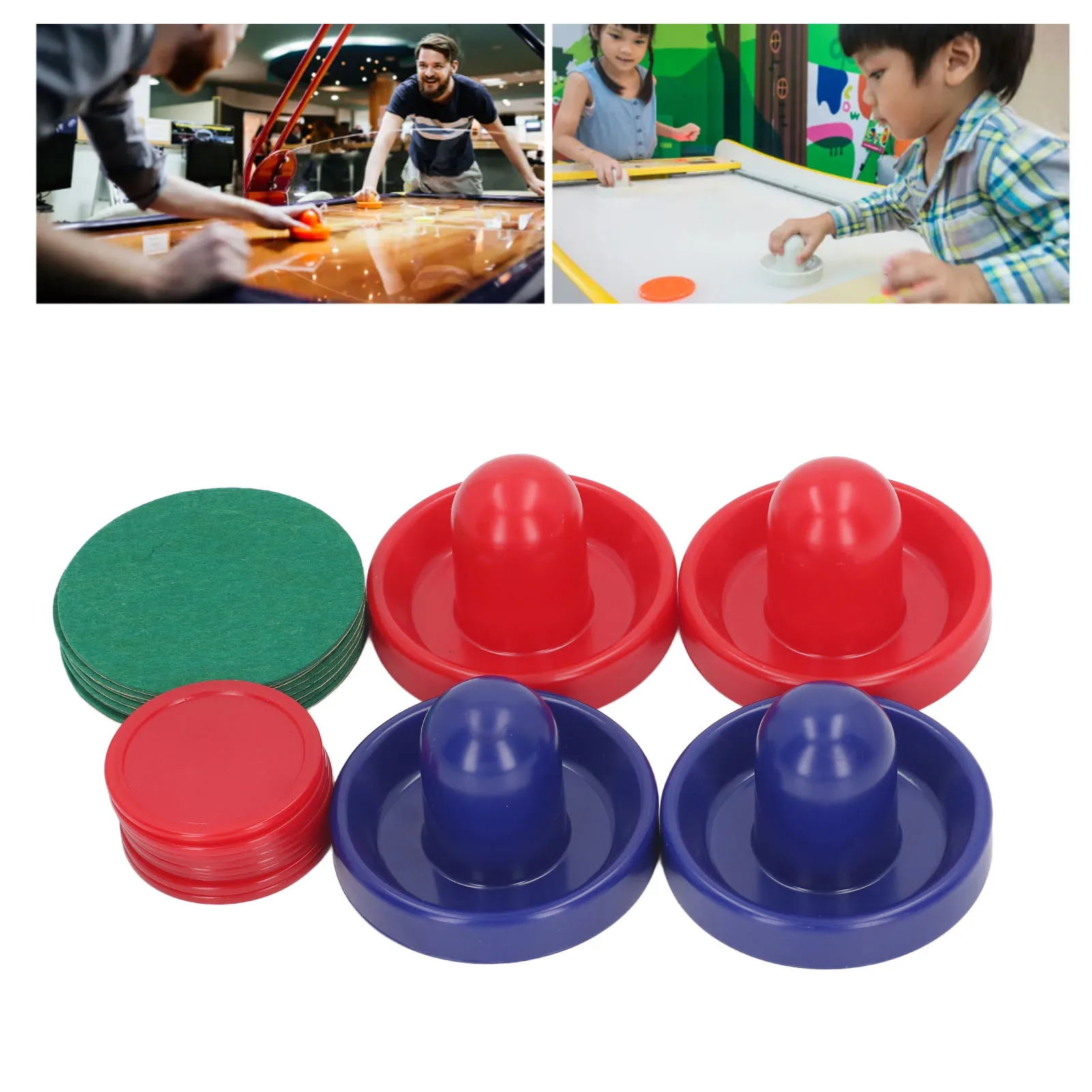 4Pcs Air Hockey Pushers Air Hockey Pucks Air Hockey Paddles Goal Handles Paddles Replacement Accessories For Game Tables 4