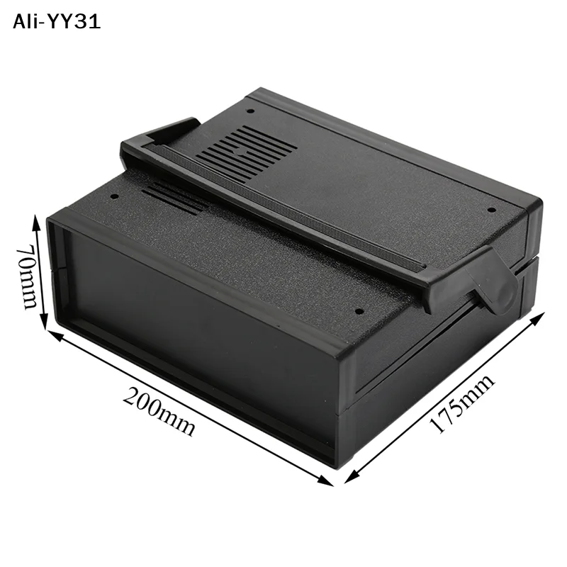 

【Y31】()1pc Waterproof Plastic Electronic Enclosure Project Box With Screws Black Color Size of 200x175x70mm