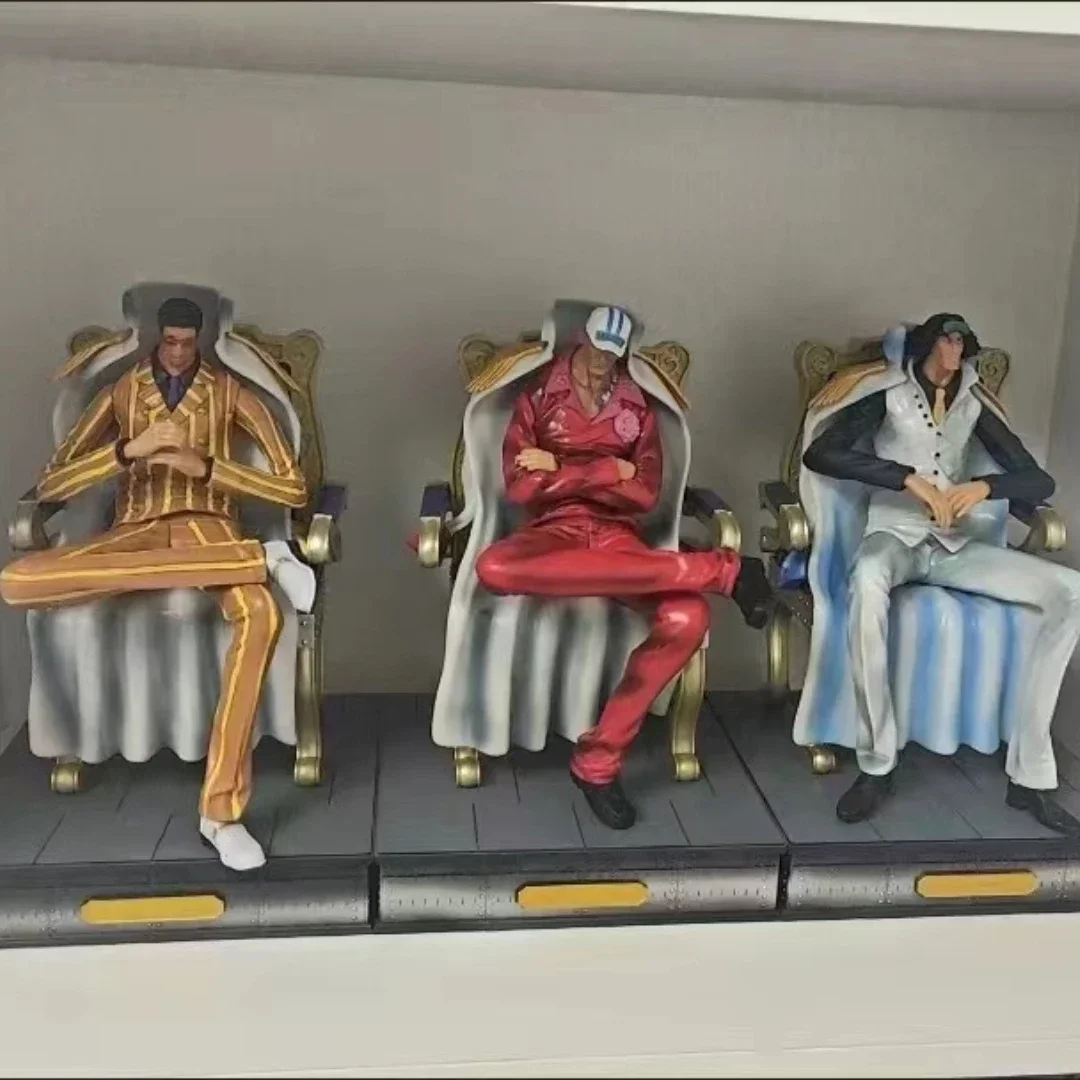 

New 29cm One Piece Handwork Anime Figure Admirals Kizaru Akainu Aokiji Figures Statue Figurine Room Decor Gifts