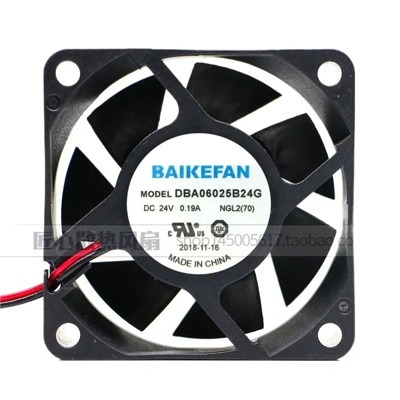 Original Genuine BAIKE DBA06025B24G DC24V 0.19A Cooling Fan for Electronics 60x60x25mm