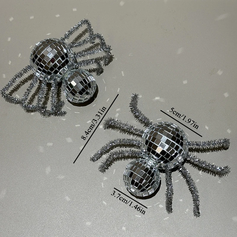 New product - Disco mirror-reflecting disco ball spider Halloween decoration set for haunted house setup accessory