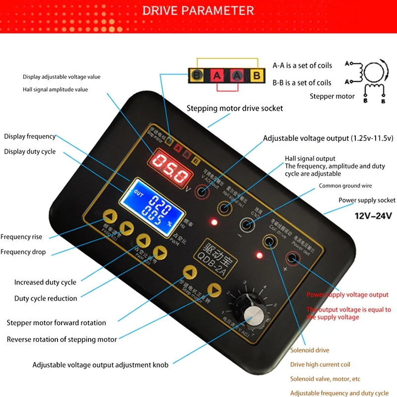 QDB-2A Vehicle Automobile Actuator Fault Detector Car Coil Ignition Idle Stepping Motor Solenoid Valve Injector Tester