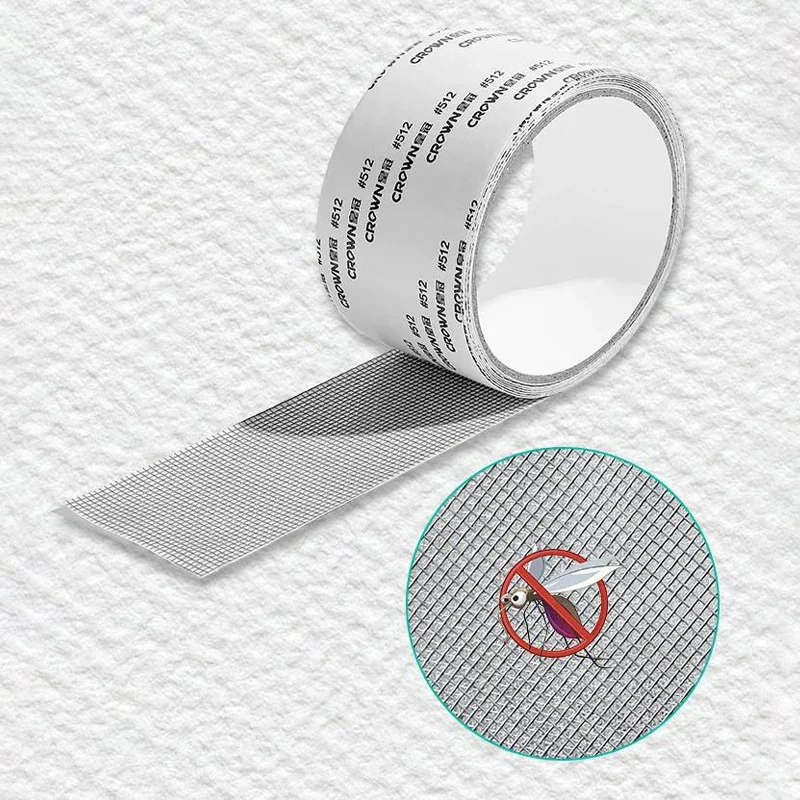Window Screen Repair Sticker Gray Mosquito Repellent Self-adhesive Tool Home Window Screen Mosquito Net Repair Decorative Tape