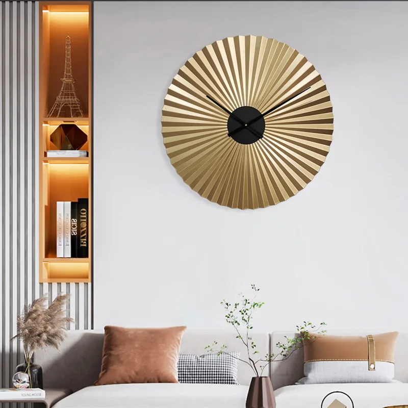 Ракушка складной вентилятор гостиная классическое украшение кулон, украшение стены отеля подвесные часы для отеля в японском стиле