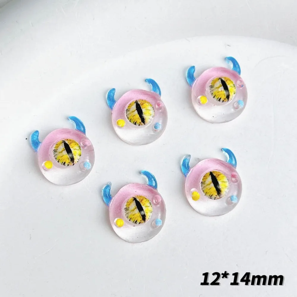 Mini Cartoon Little Devil Nail Ornament, Charming Princess Eye, Manicure Nail Charm, Estável, Mini 3D Nail Art Decoração, Feminino, 20Pcs