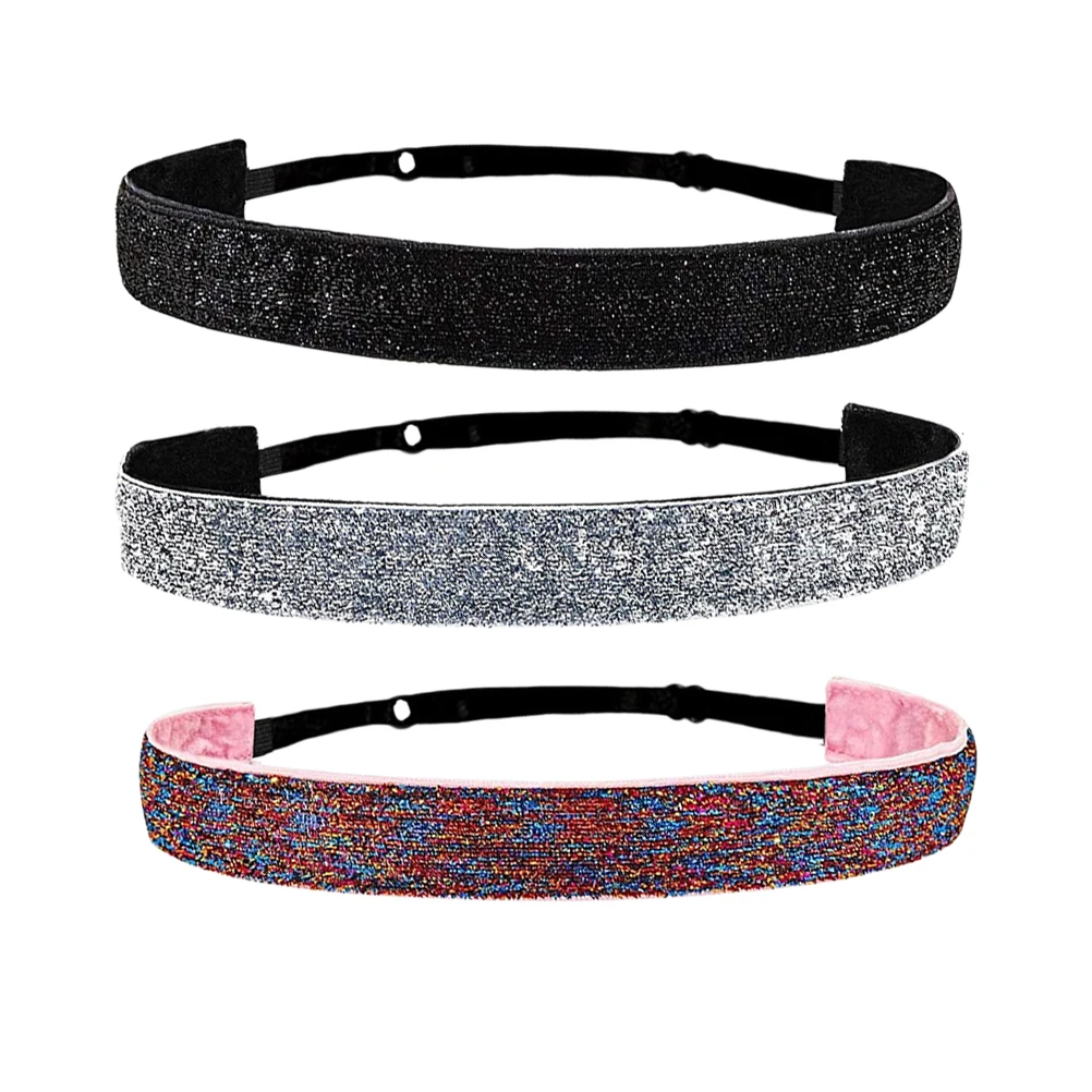 

3pcs Elastic Non Slip Yoga Headbands Head Wraps For Women Teams Softball Volleyball Soccer Gymnastics Dance