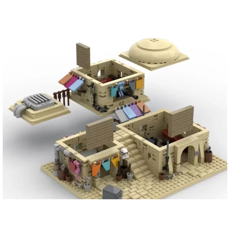 Star Movie Moc Bouwstenen Modulaire Woestijn Architectuur Set Serie Model Technologie Blokken Speelgoed DIY Set Montage Vakantiegeschenken