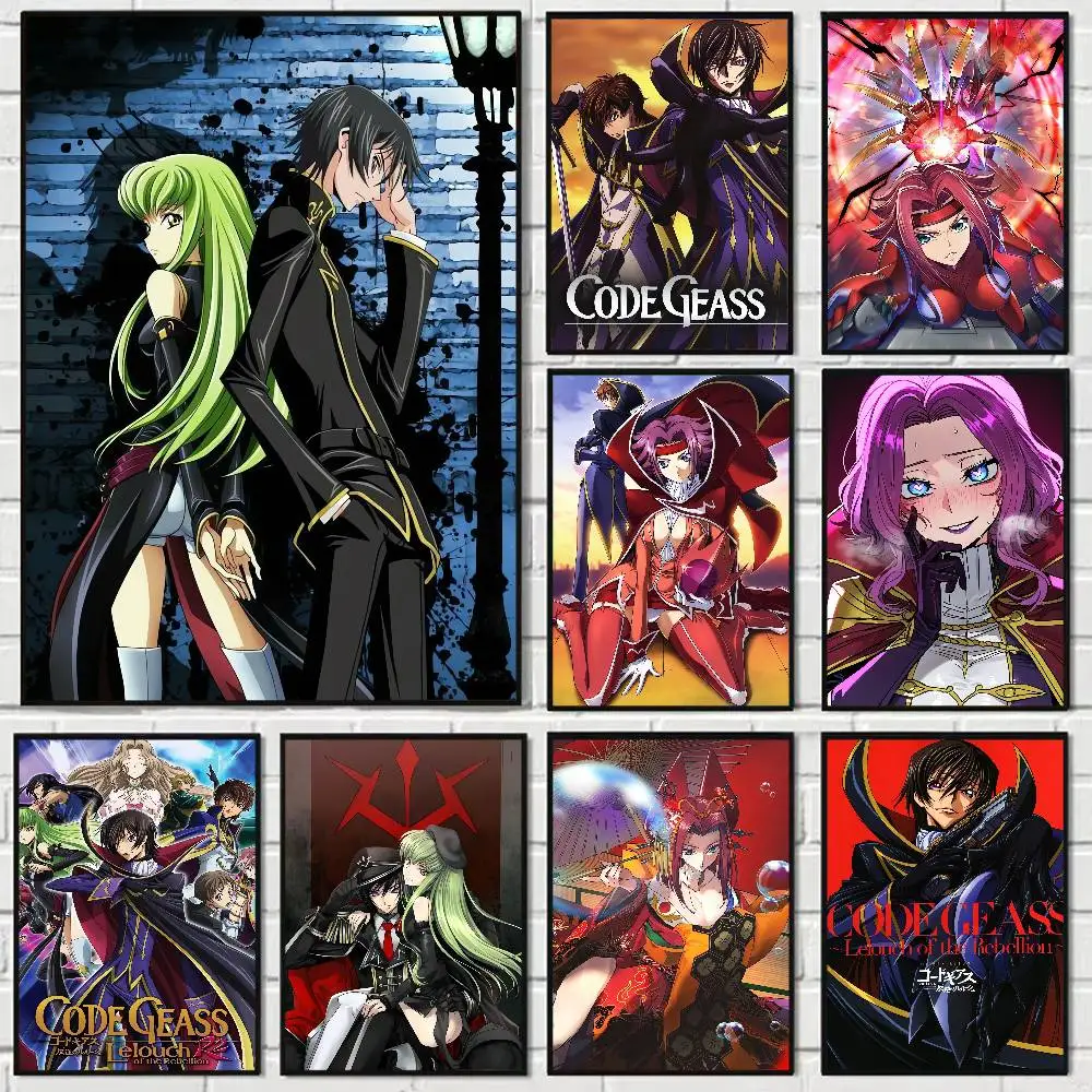 Anime Code Geass Anime Poster Wall Art For Home Bar Cafe Movie Theater Decor DIY Vintage Print For Un