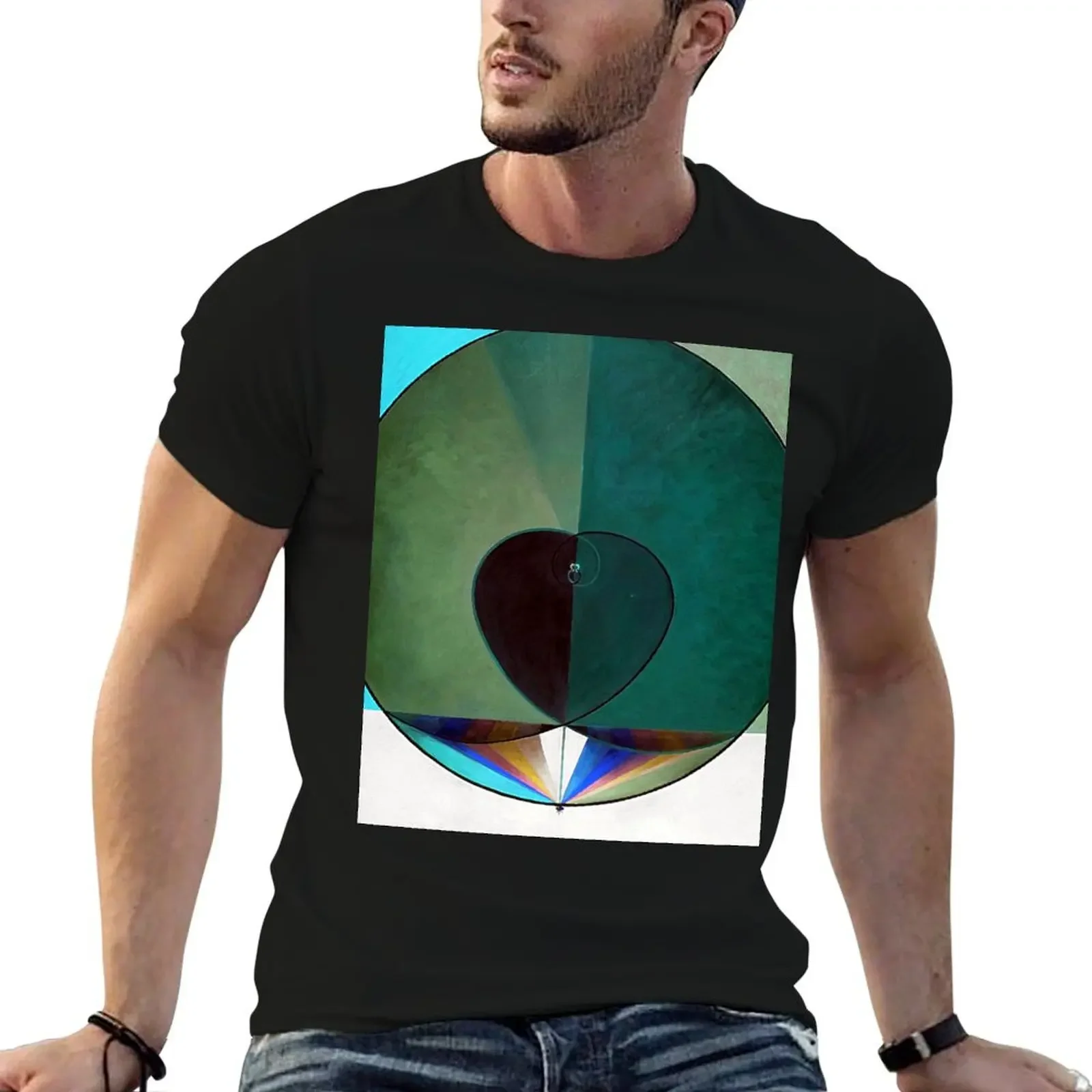 

Color Inversion Hilma af Klint The Dove No.2 1915 T-Shirt Louboutins oversizeds T-shirts man baggy shirts Short sleeve tee men