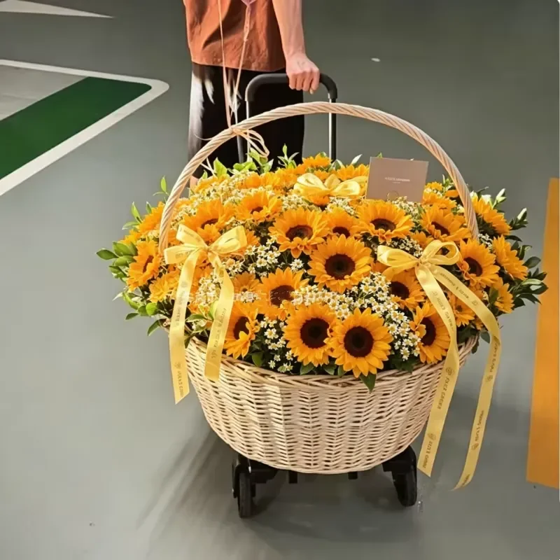Large Wicker Modern Luxury Gift Basket ,Huge Flower Basket,Wicker Baskets for Flowers,Wicker Baskets Oversized