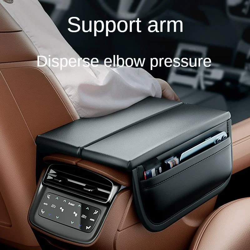 Car Armrest Cushion Anti-Scratch Leather Center Console Armrest Storage Box Split Pad Cover For Mercedes Benz GLE W167 BMW