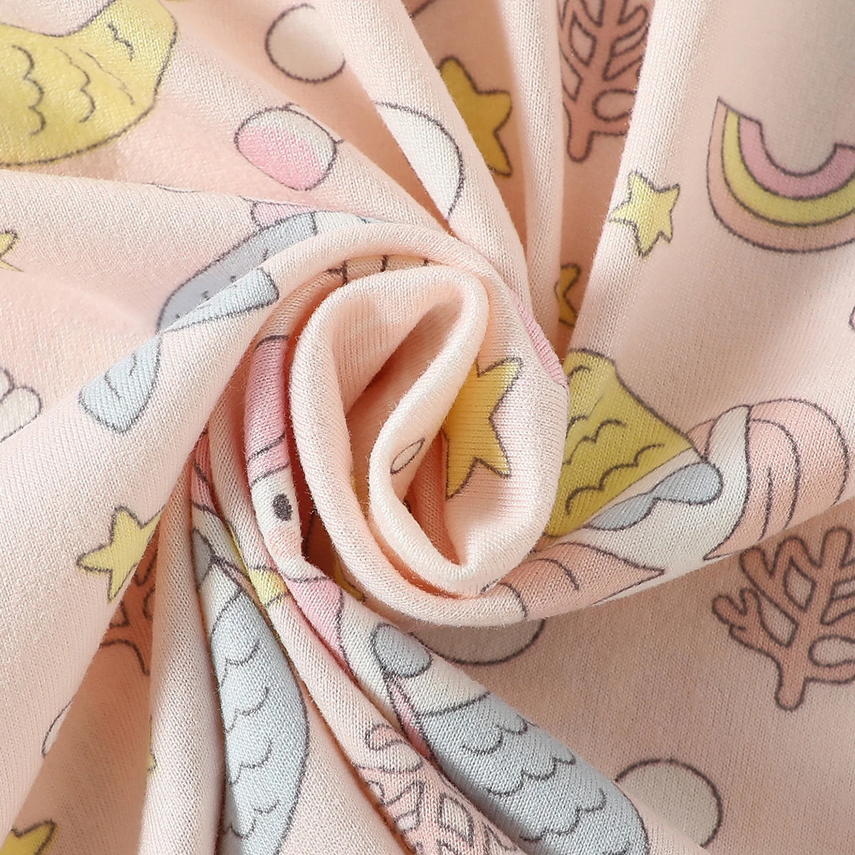 2-teiliges Set aus warmer, mit niedlichen Cartoon-Motiven bedruckter Unterwäsche für Herbst und Winter. Rundhals-Schlafanzug für Jungen und Mädchen. – Detail 14