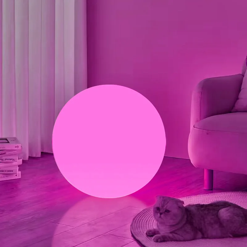 RGB Sphere Atmosphere Ball Light 16 Colors Dimmable DC Night Light for Home Decor Bedroom Foyer Living Room Patio Party