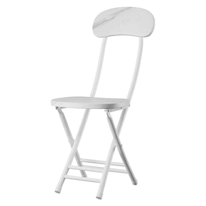 Складной стул, удобный сидячий табурет со спинкой, стул для общежития, домашняя скамейка для спальни, простой обеденный стул, штабелируемое кресло