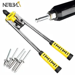 Rivet Gun Household Manual Riveter Double DIY Tool Professional Grade Double-Handle Labor-Saving Pull Blind Rivet Gun