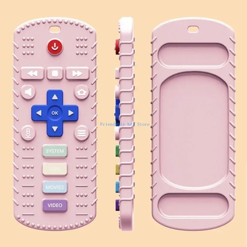 

F1CB Силиконовые детские игрушки для прорезывания зубов Силиконовые прорезыватели для детей Форма дистанционного управления