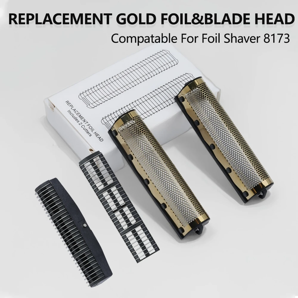 8173-700 Foil Shaver Replacement Titanium Gold Foil Cutter Net Blade Head Set Compatible For Wahl 5 Star Series Vanish Shaver