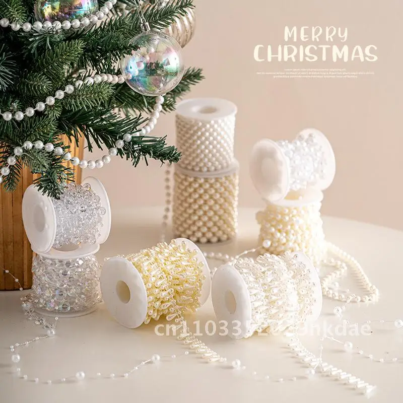 

Christmas Decoration Crystal Pearl Bead Christmas Tree DIY Decoration Transparent Snowflake Star Arrangement Pendant