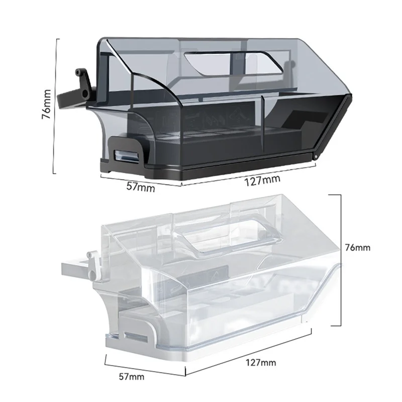 Dust Box Dust Bin Container Parts for ECOVACS Deebot X1 OMNI/TUBRO T10 Vaccum Cleaner Dustbin Box Accessories Black