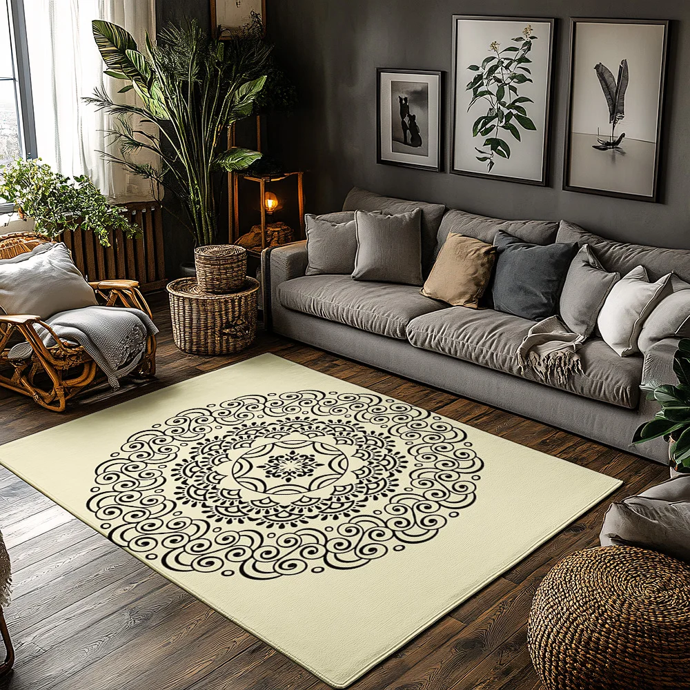 

Декоративный ковер, нескользящий напольный коврик для гостиной, спальни, домашний декор, современный ковер с абстрактным узором, моющийся коврик для прихожей S