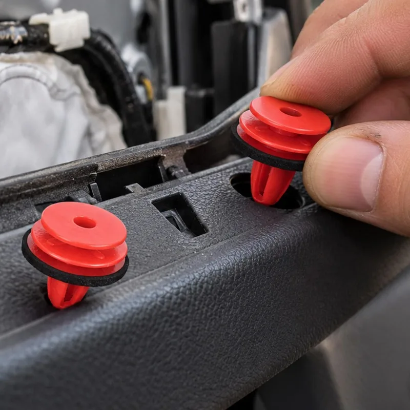 Car Door Panel Fastener Clips Red Plastic Retainer 07146962771 for BMW 3 5 8 Series X3 M3 M5 Z4 Wheel Arch Repair Foam Washers