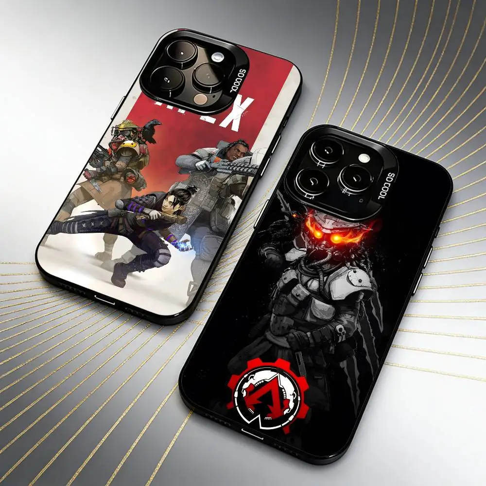 

Fps Game A-APEX Printing Phone Case For iPhone 16 17 15 14 12 13 Pro Max Black Candy Matte Shockproof Cover