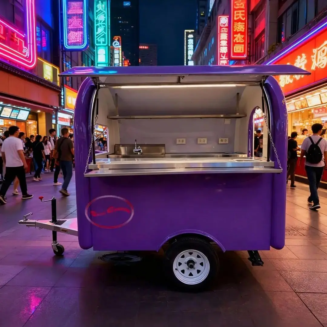 

High-value Outdoor Food Trailer, Stylish and Eye-Catching, Flexible to Move, Suitable for catering and Business, Multiple Uses