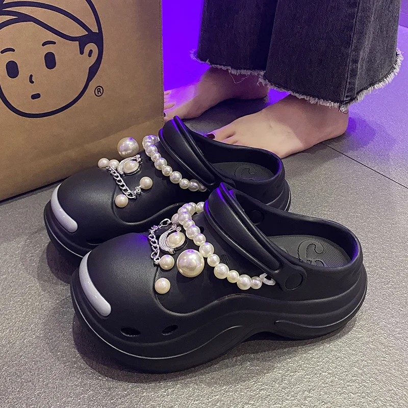 Garden Shoes For Women 2024 New Summer Slippers Non Slip DIY Thick Soled Sandals Beach Slippers For Women