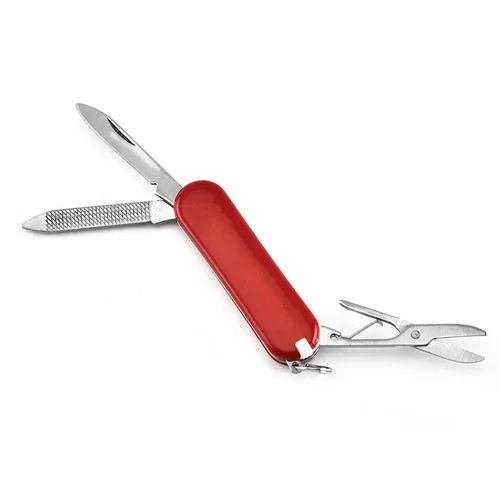 Imagen 2 del producto Tijeras plegables 4 en 1, cuchillo con llave para manicura, multiherramienta multifuncional de acero inoxidable, herramientas de Camping