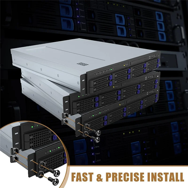 A38M 50Pcs M6x16mm Computer Rack Mount Cage Screws And Nuts & Washers For Rack Mount Server Cabinet