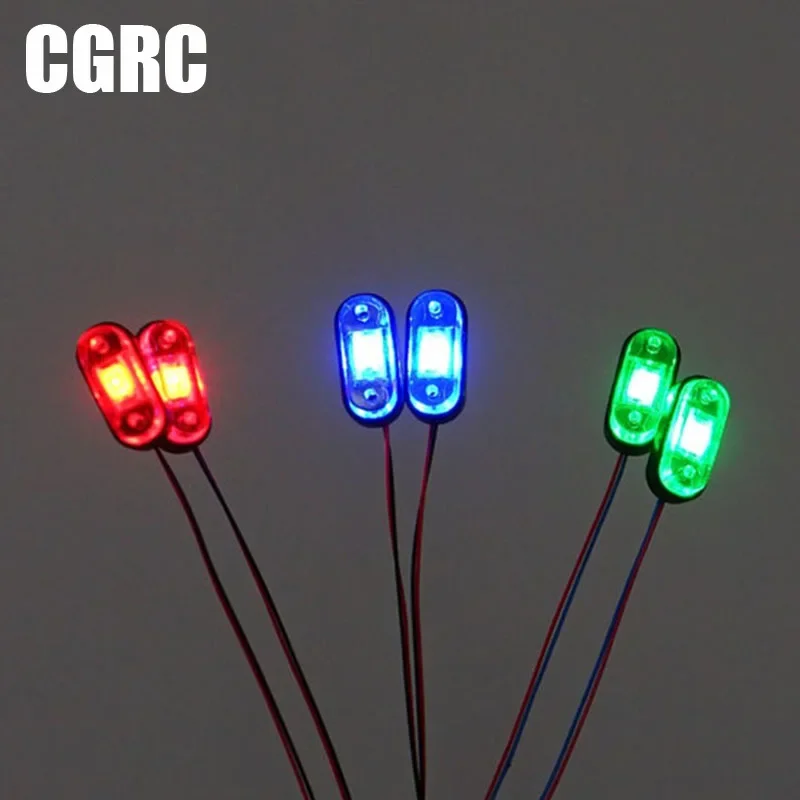 

1 Pair LED Simulation Red/blue/green Position/Warning Light for 1/14 Tamiya RC Truck Trailer Tipper Scania Benz Man Car Parts