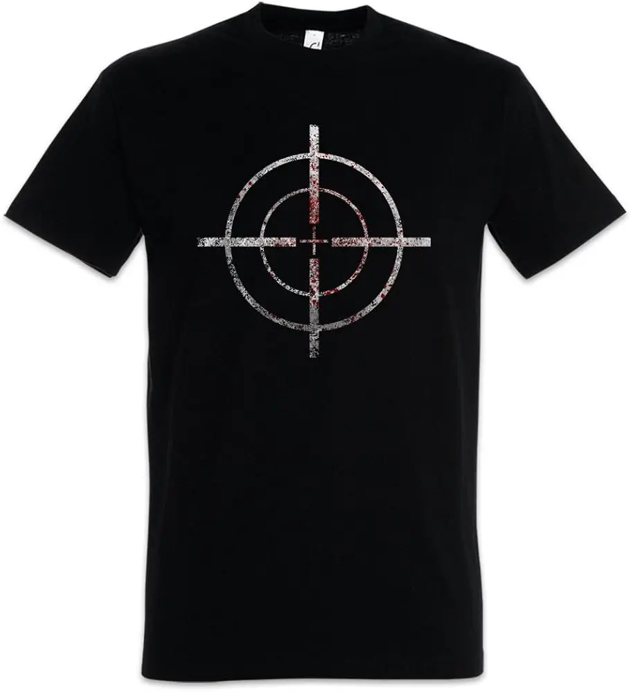 Bloody Crosshairs Sniper Men T-Shirt for Men Women Summer Tees Cotton Luxury brand vintage oversized