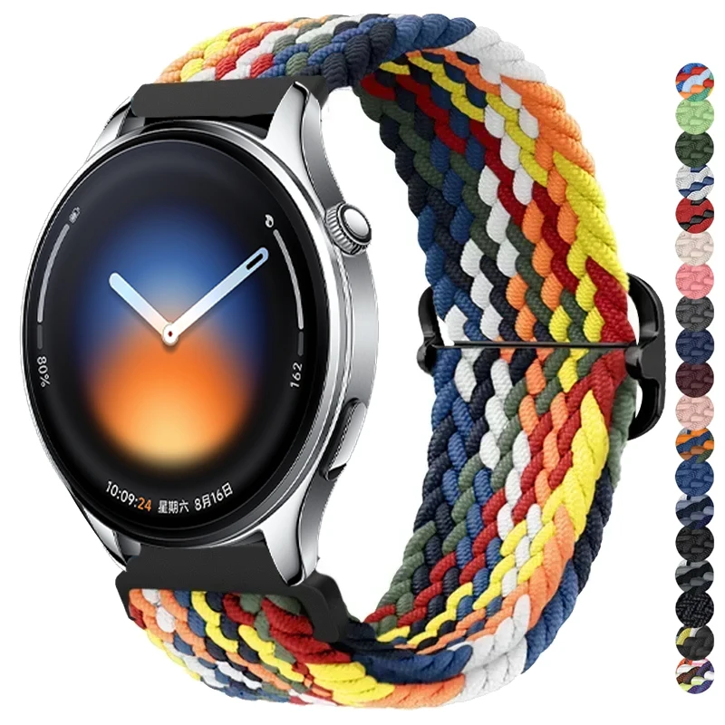 Braided Solo Loop For Xiaomi Watch 5 SmartWatch 22mm Sport Nylon Band For Xiaomi Watch S4/2 Pro/S3 S2 S1/Mi Color 2/S1Pro/Active