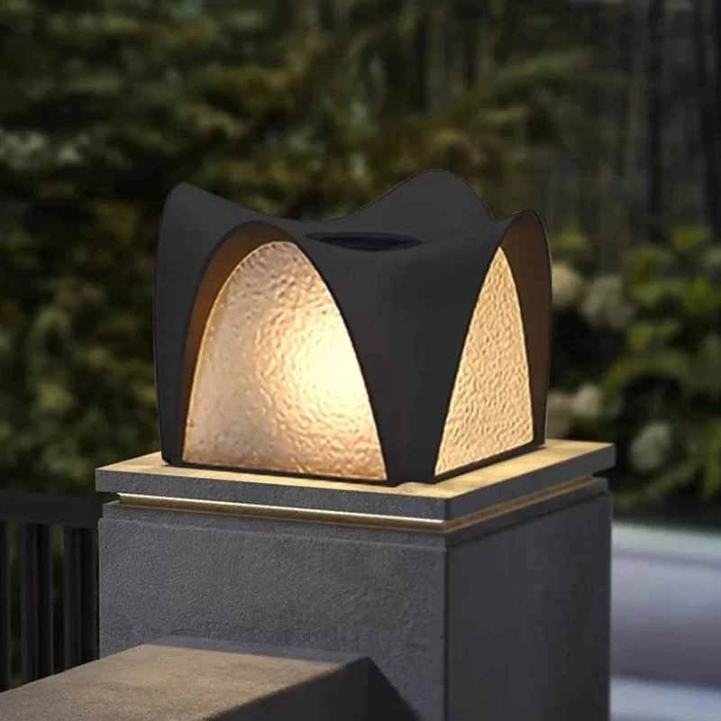 Outdoor Waterproof Solar Lights Modern Simple Landscape Villa Courtyard Door Pillar Fence Wall Lighting