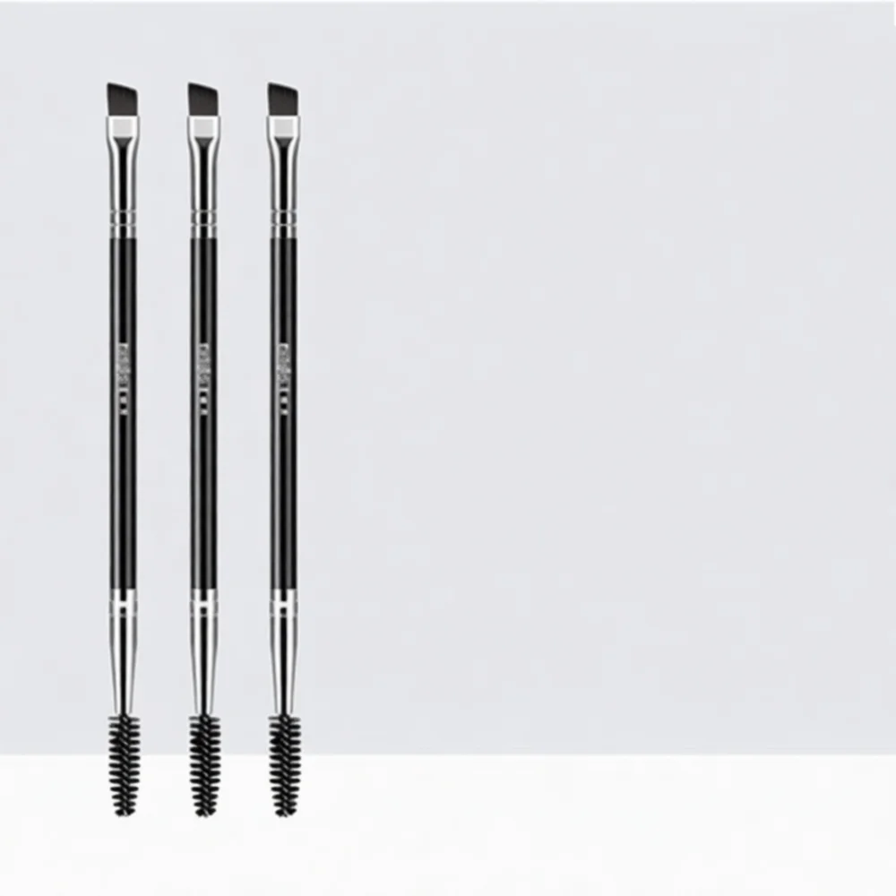 Professional Dual Head Eyebrow Brush Angled Makeup Applicator Portable Fine Eyelash Grooming Tool For Precise Eye Shaping Design