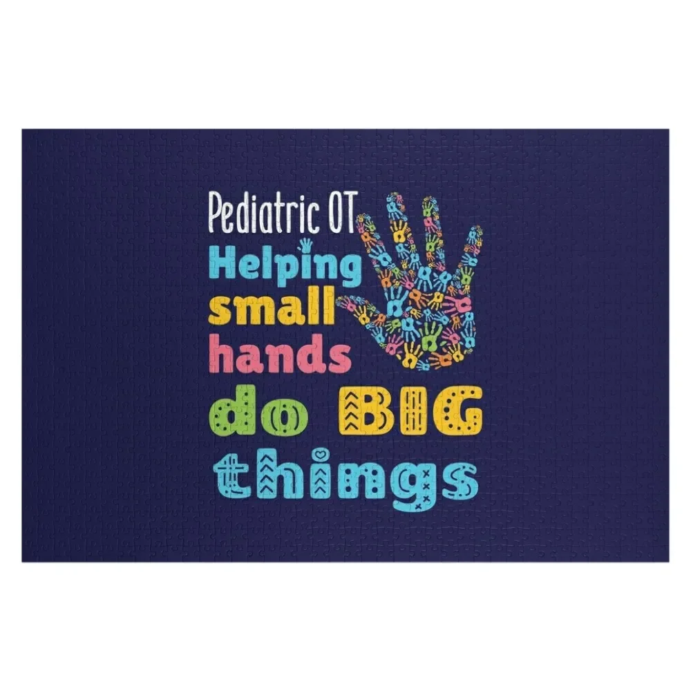 

Pediatric OT Helping Small Hands Do Big Things Jigsaw Puzzle Photo Custom Wood Animals Personalized Gift Puzzle