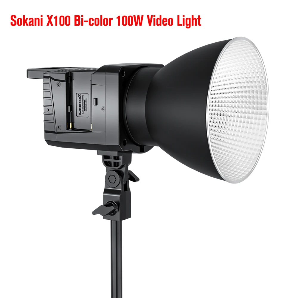 Sokani X100 / X60 Mini RGB Bi-color LED Video Light Outdoor Photography Lighting Bowens Mount for Studio/Video/Photos Recording