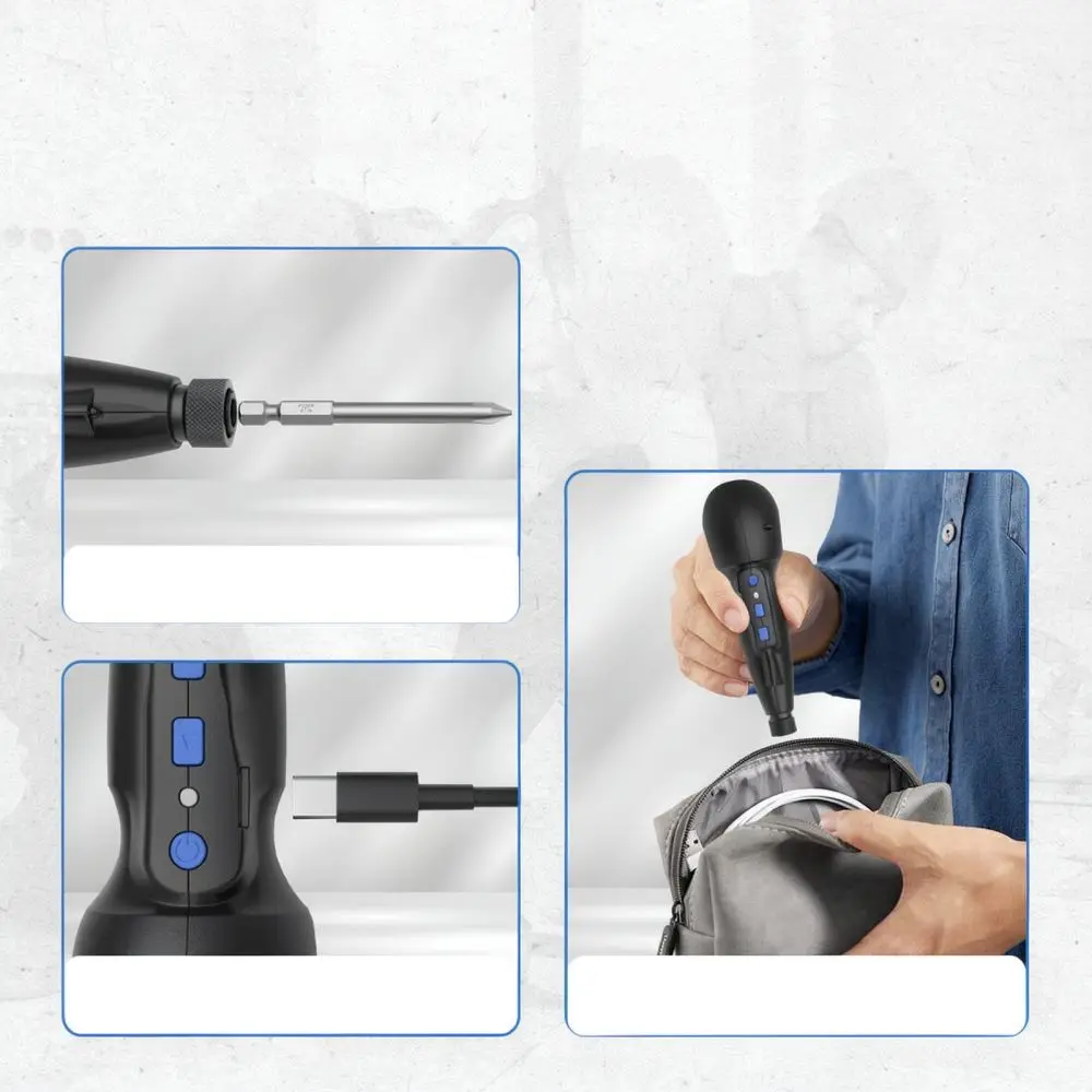 3.6V Electric Screwdriver Handheld Power Tool Cordless Design For Home Furniture Assembly Type C Fast Charging Device