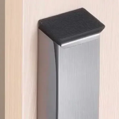 Stainless Steel Automatic Door Stopper With Retractable Foot Operated Space Saving Design For Home Windproof Protection