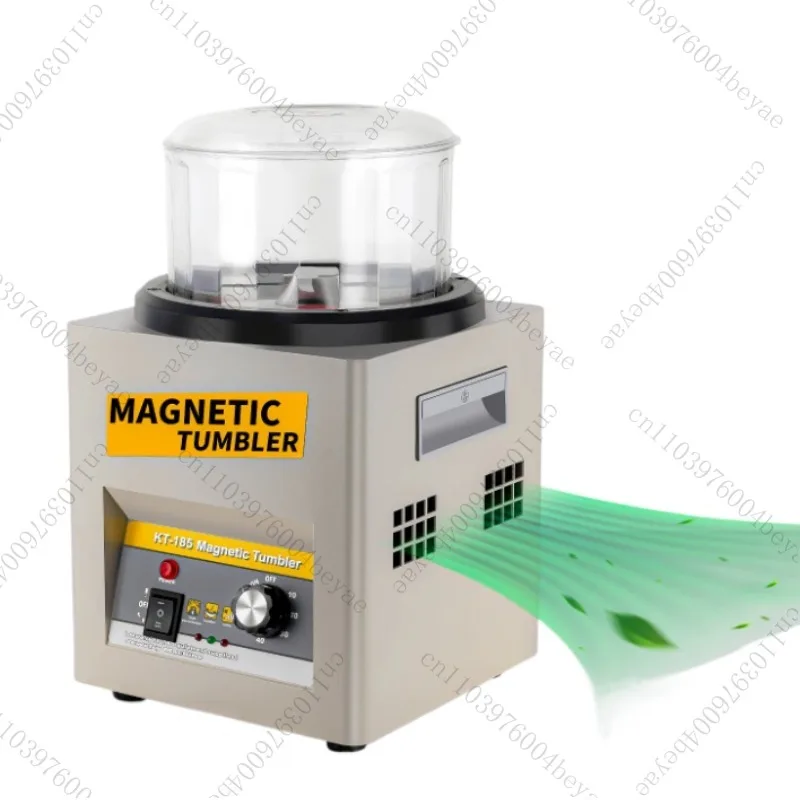 KT-185 Magnetic Tumbler Jewelry Polisher Mini Metal Finisher Finishing Machine Gold Precision Parts Polisher