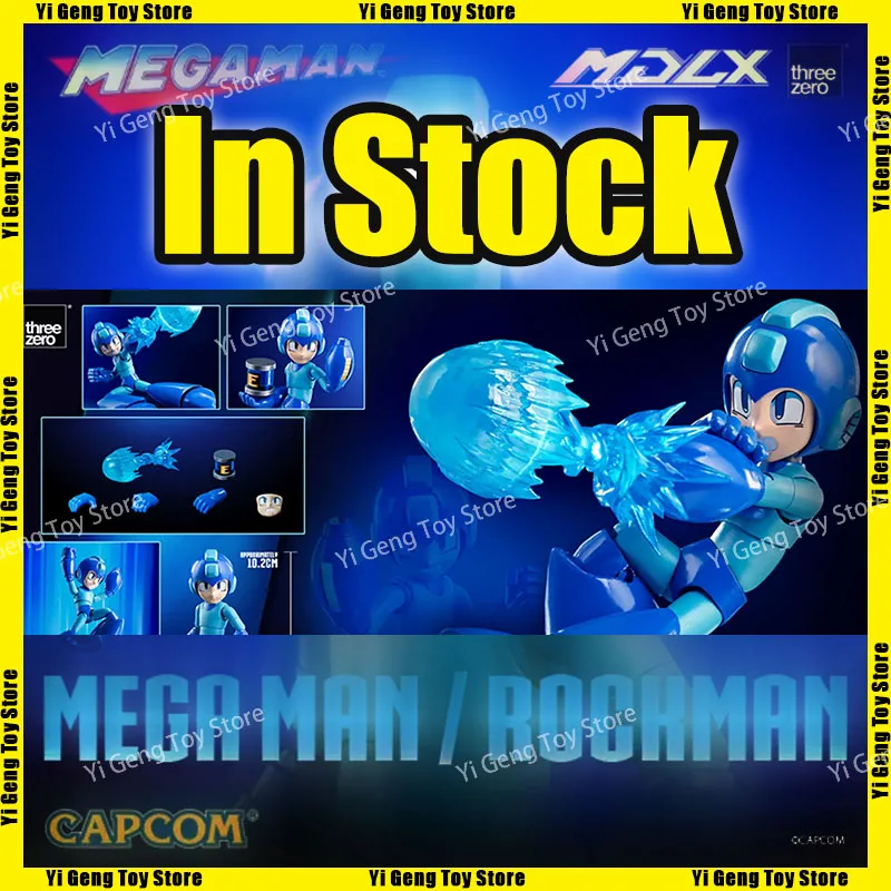 Hot In Stock 3a Threezero Mdlx Mega Man Rockman Action Figure Megaman Anime Figures Model Dolls Collectible Toy Kid Gift Custom