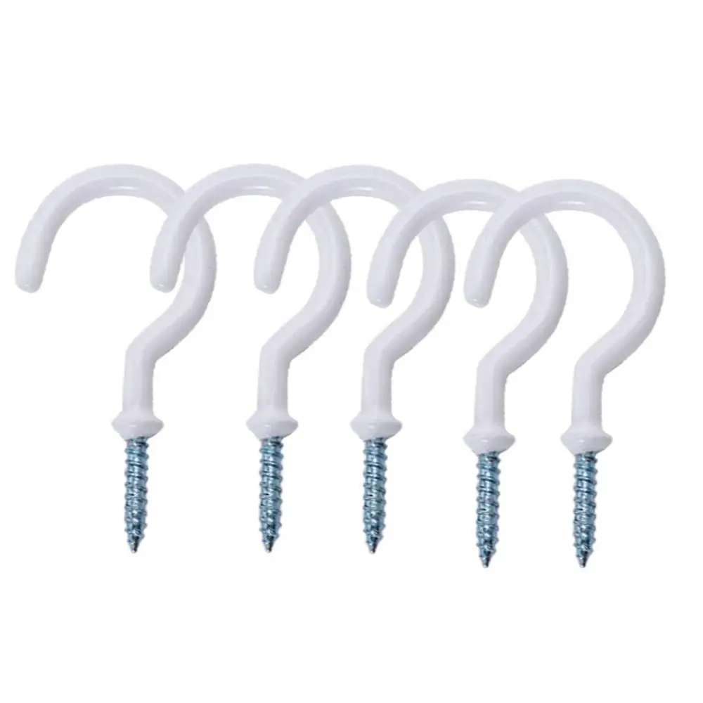 

White 10pcs Holder Home Storage Screw-In Mug Hanger Wall Mounted Cup Hooks Ceiling Hooks