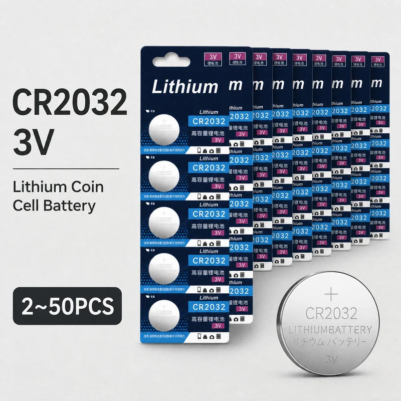 Lithium Coin Cell Battery CR2032 3V 200mAh Button Battery for Watch Calculator Toy Car Remote Electronic Devices