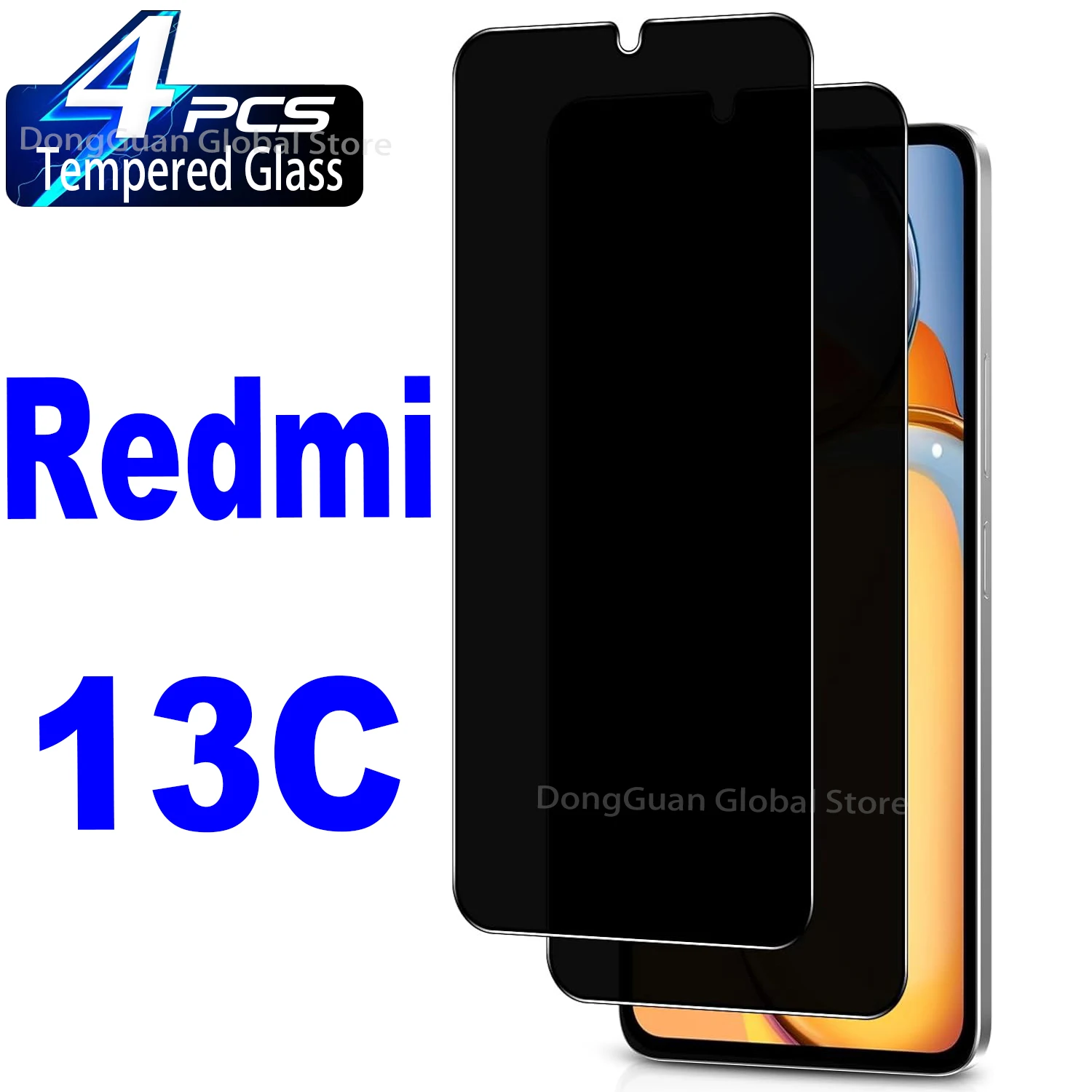 

For Xiaomi Redmi 13C Anti Spy Protector Privacy Screen Tempered Glass Film