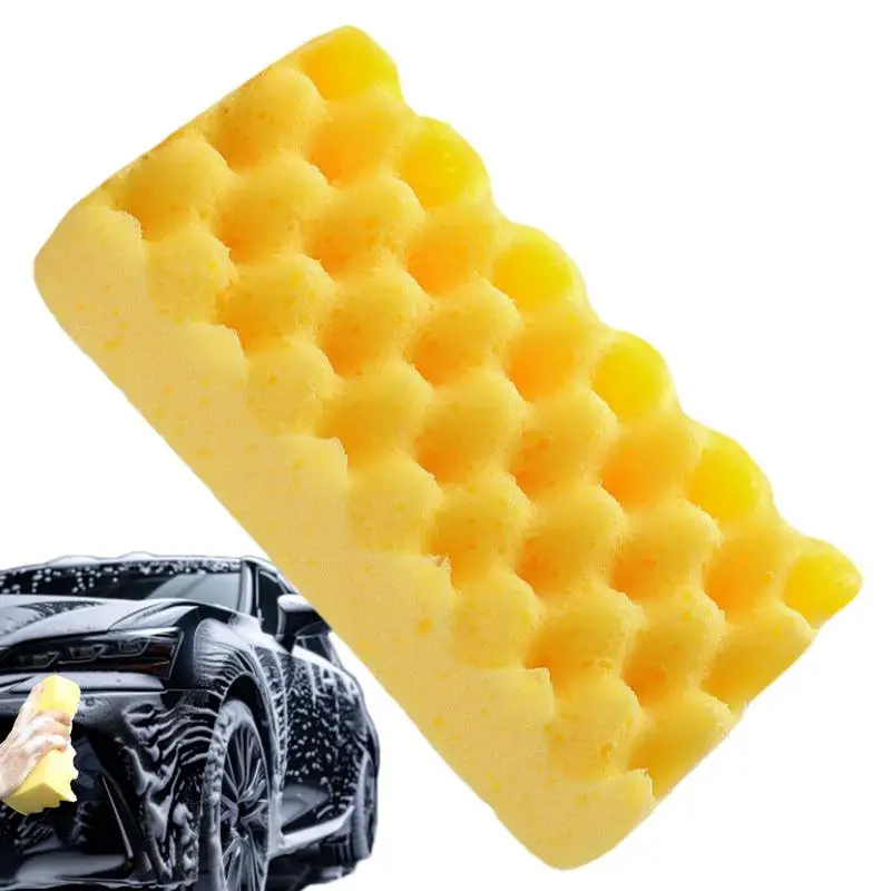 

Big Sponges For Car Washing Absorbent Wavy Shaped Car Sponges For Washing Portable Scratch-resistant Car Detailing Cleaning