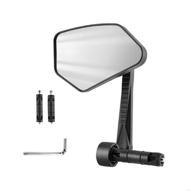 

D5BE 360 Degree Adjustable Nylon Bicycles Handlebar Mirror With Oversized Reflective Surfaces For Safe Day And Night Riding