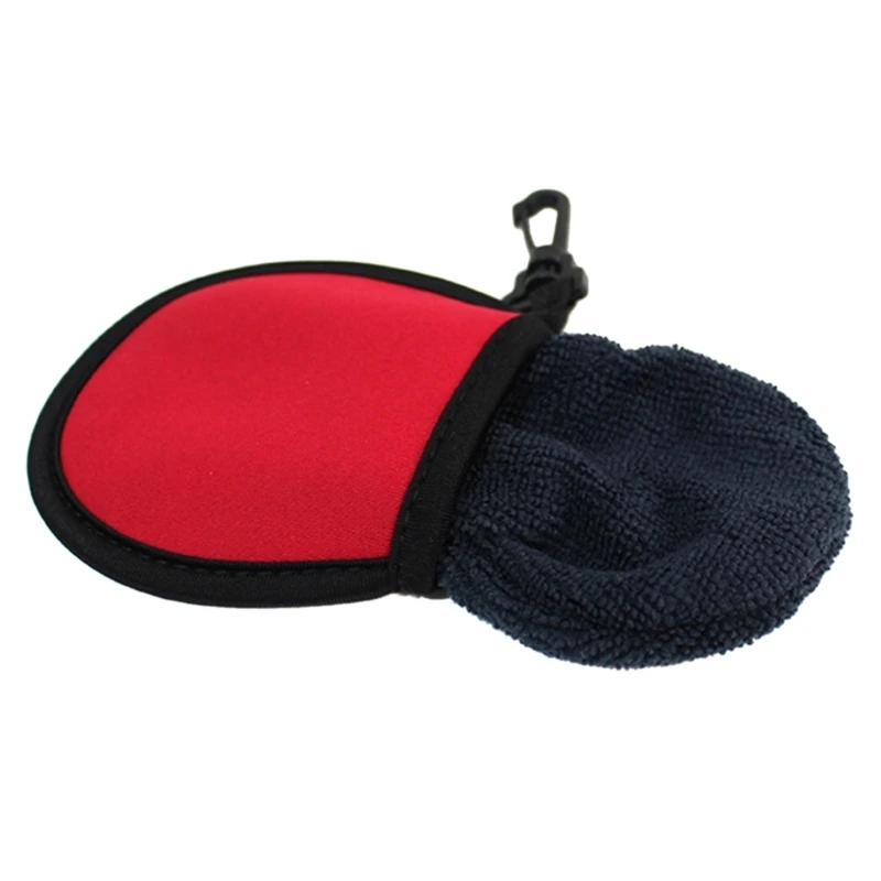 Bolsa para lavado pelotas Golf, bolsa bolsillo para lavado bolas, bolsa limpiadora pelotas Golf con Clip,