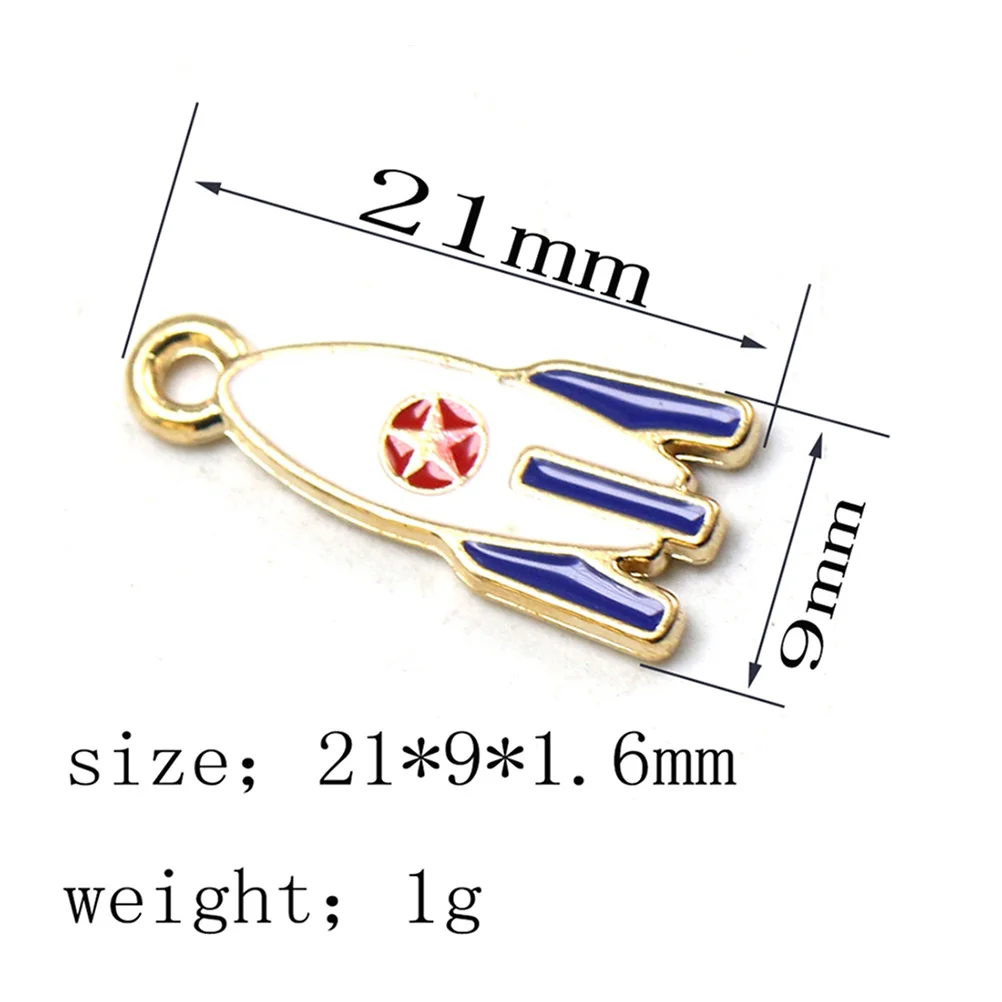 

20 Pcs Alloy Rocket Pendants Fashion Accessories DIY Earrings Supplies Jewelry Making Charm Necklace Bracelet