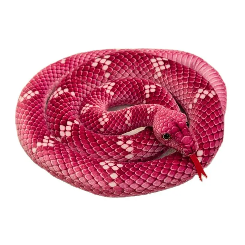 Muñeco de peluche de serpiente larga de simulación gigante, decoración creativa, regalos de cumpleaños, 60-270cm, juguete de peluche de serpiente en espiral de la vida Real